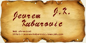 Jevrem Kuburović vizit kartica